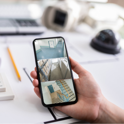 Des Moines security camera feed on cell phone